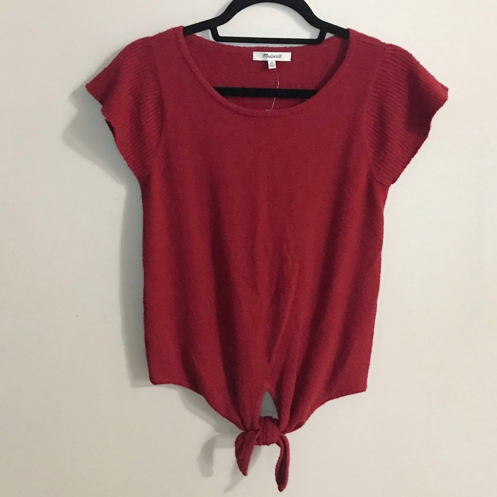 NWT Madewell Marin Tie Front Sweater tee XS